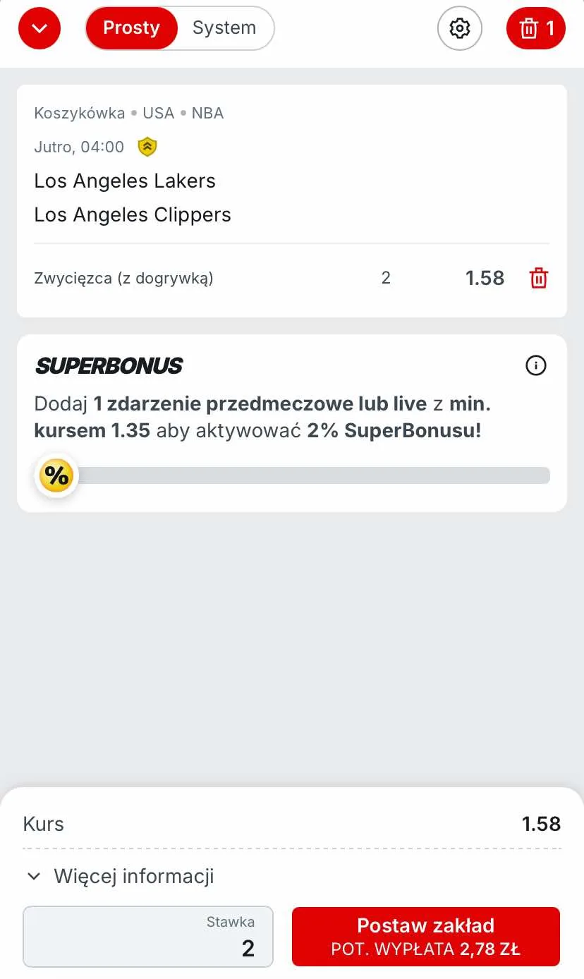 kupon na zasilacz Lakers - Clippers