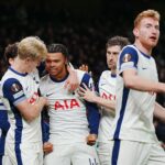 Piłkarze Tottenhamu po zdobyciu bramki