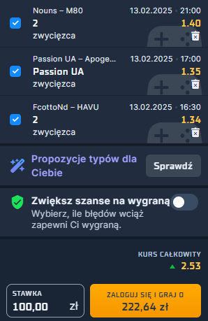 Zdjęcie na kupon esport 13.02.2025