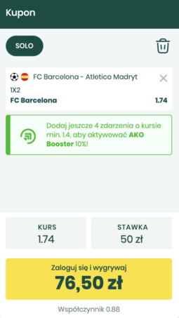 FC Barcelona - Atletico bonus Betfan