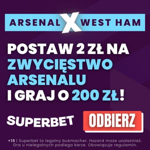 baner Superbet na Arsenal - WHU