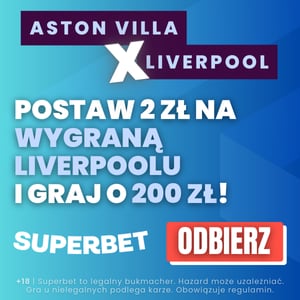 baner Superbet na Aston Villa - Liverpool