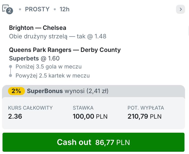 kupon na Premier League + Championship 14.02