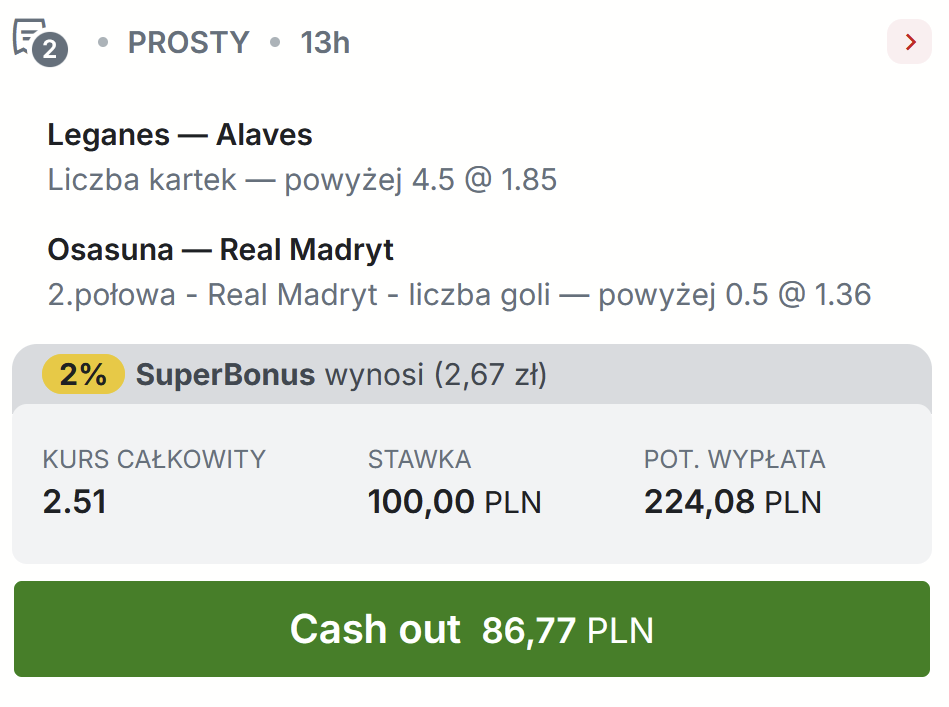 propozycja kuponu Superbet