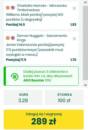 Kupon NBA w Betfan w dniu 05.03.2025