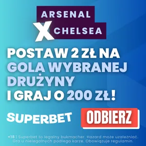 baner na Arsenal - Chelsea w Superbet