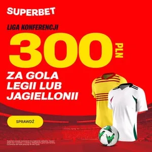 Jagiellonia Legia Superbet promocja 300 PLN 06.03