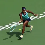 Coco Gauff odbija forehandem Indian Wells tenis 21.03.2025