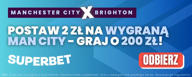 baner na Manchester City - Brighton