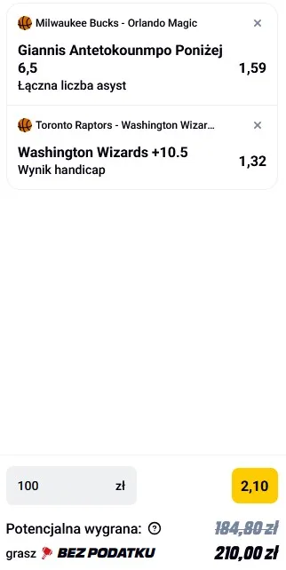 Kupon NBA w Betclic w dniu 08.03.2025