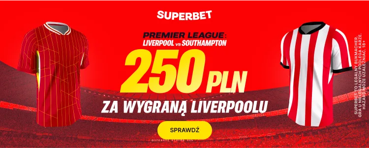 baner Superbet na Liverpool - Southampton