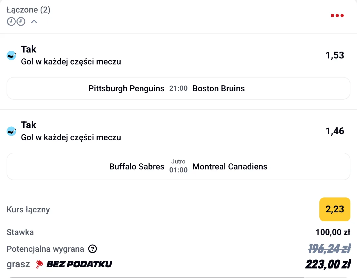 KUPON BETCLIC NHL