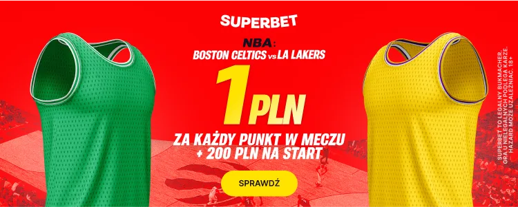 Celtics - Lakers promocja Superbet bonus 1 PLN za każdy punkt