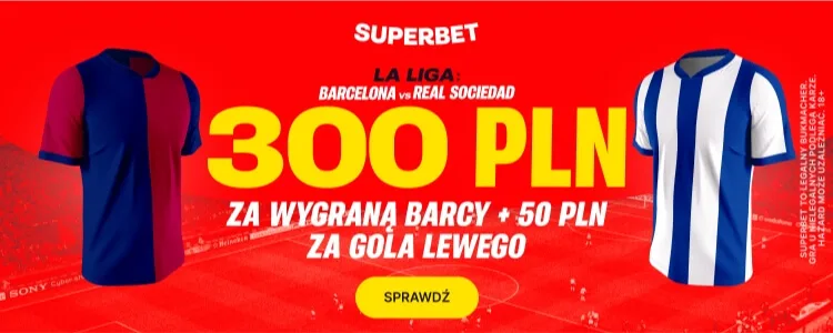 Superbet baner na FC Barcelona - Real Sociedad