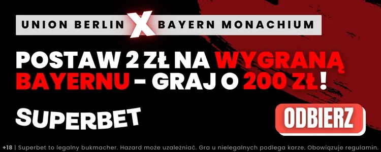 Superbet baner na wygraną Bayernu