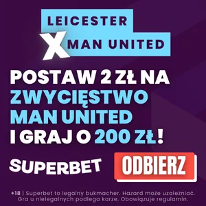 baner na Leicester - Manchester United