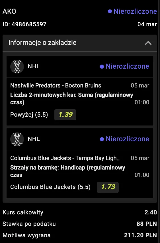 KUPON NHL