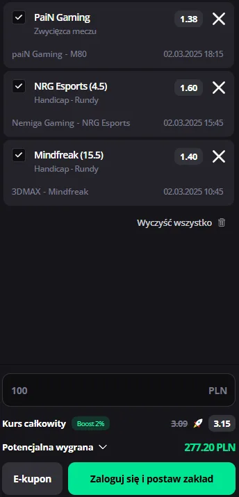 Zdjęcie na kupon esport 2.03.2025