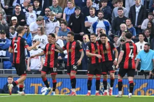 Pilkarze-Bournemouth-po-zdobyciu-bramki