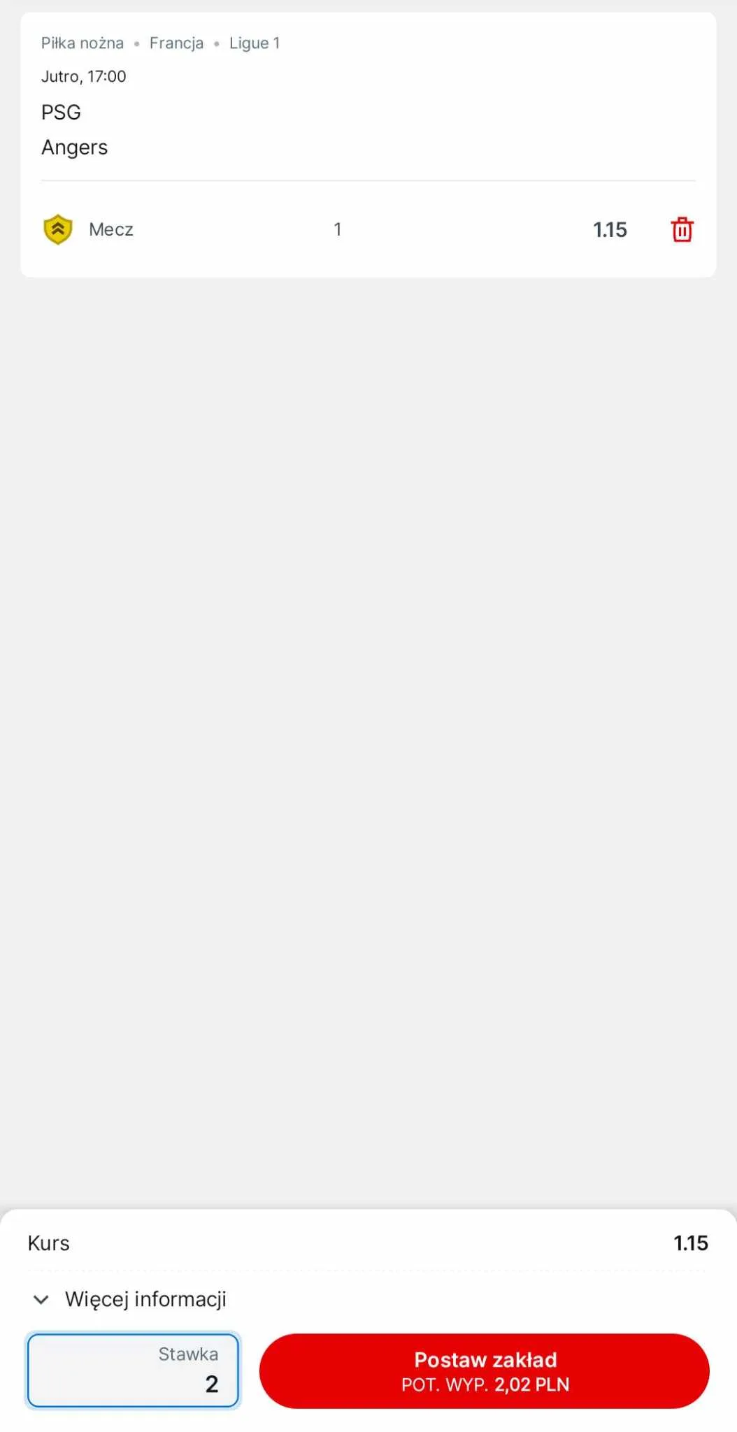 Superbet promocja PSG - Angers kupon
