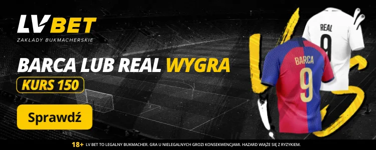 Baner Super Kurs 150 na El Clasico od LVBET