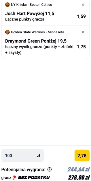 Kupon NBA w Betclic w dniu 12.05.2025