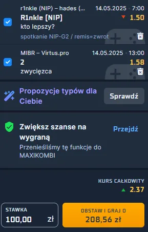 Zdjęcie na kupon esport 14.05.2025