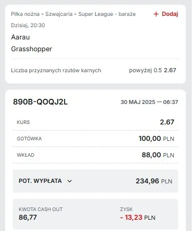 Kupon Superbet Szwajcaria 30.05.