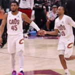 Darius Garland i Donovan Mitchell, NBA, 04.05.2025