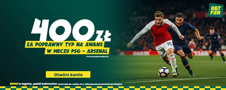 baner Betfan na PSG - Arsenal