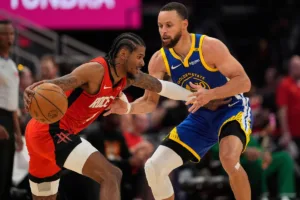 Jalen Green i Stephen Curry, NBA, 02.05.2025