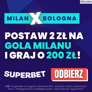 Baner Superbet Milan vs Bologna