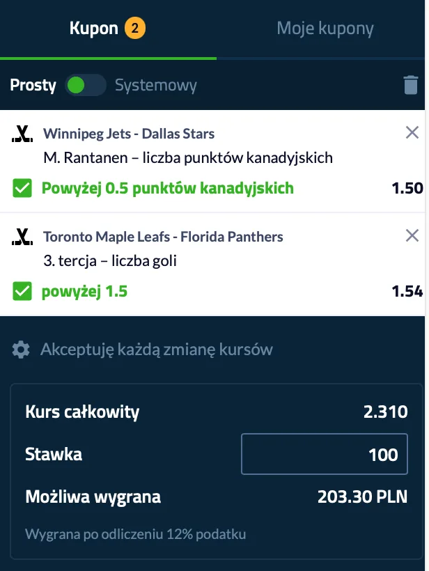 KUPON NHL