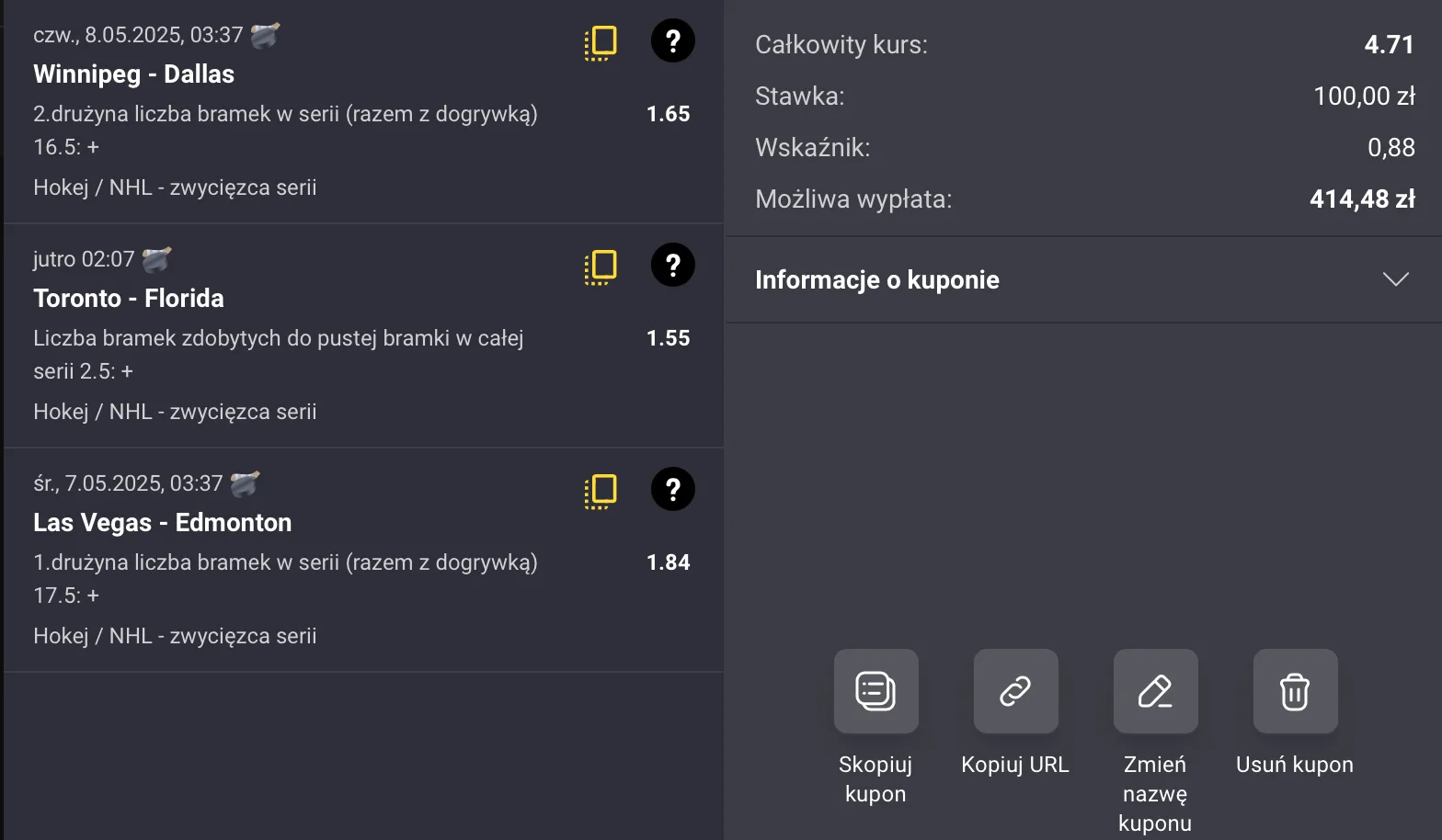 KUPON NHL