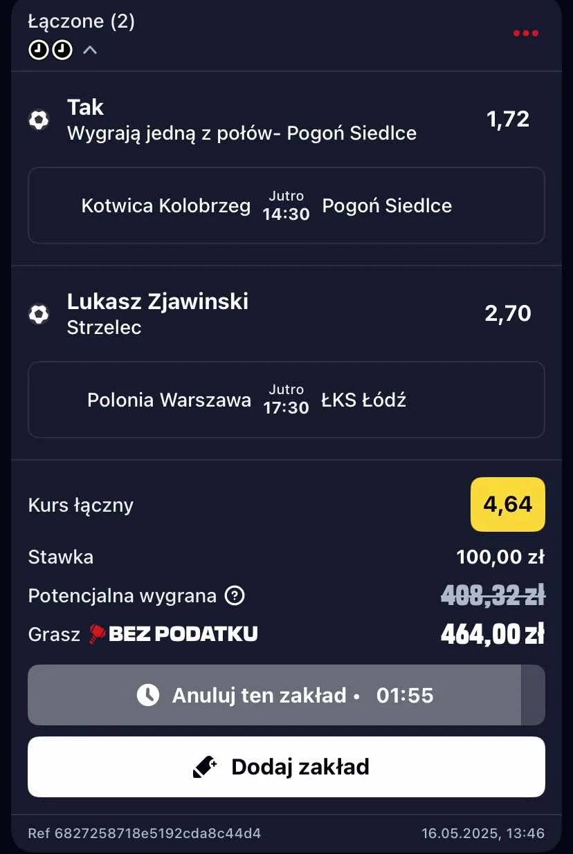 kupon na tekst typerski 17.05