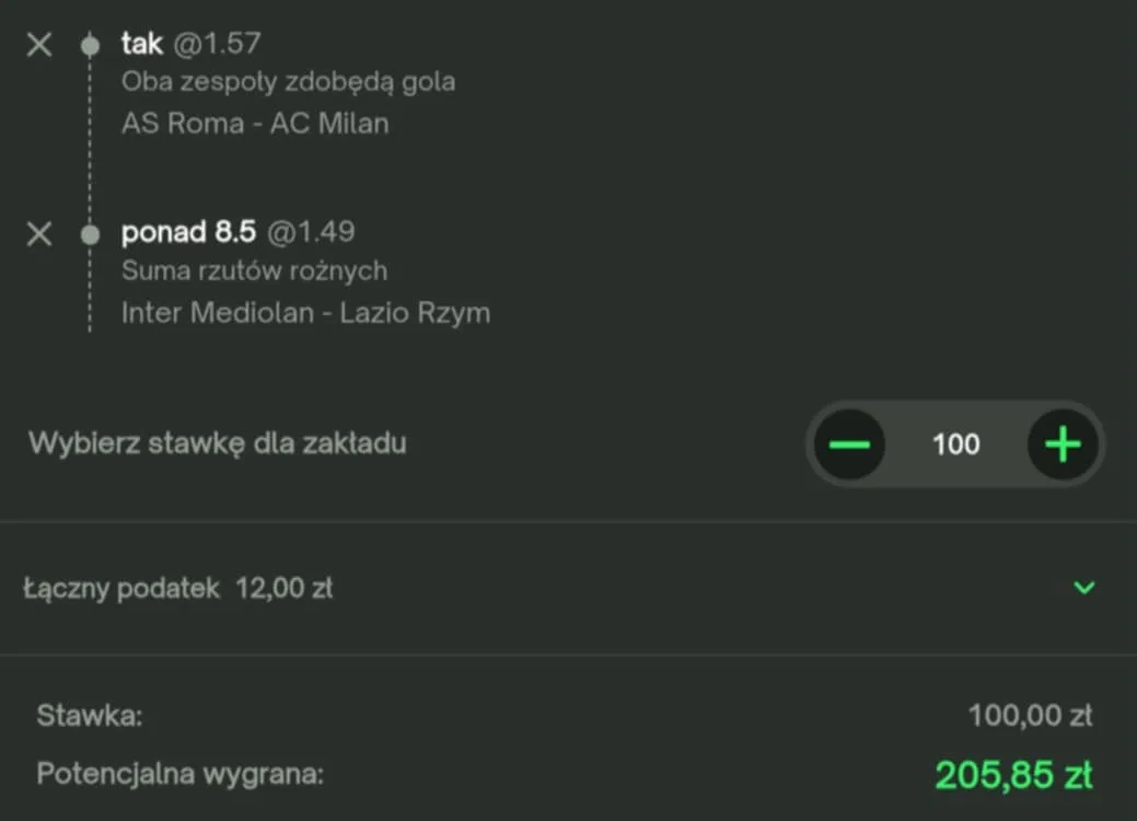 Kupon double Serie A 18.05.2025