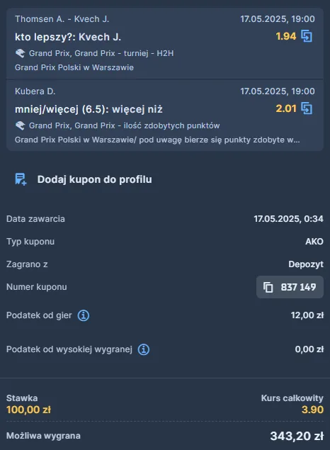 kupon STS