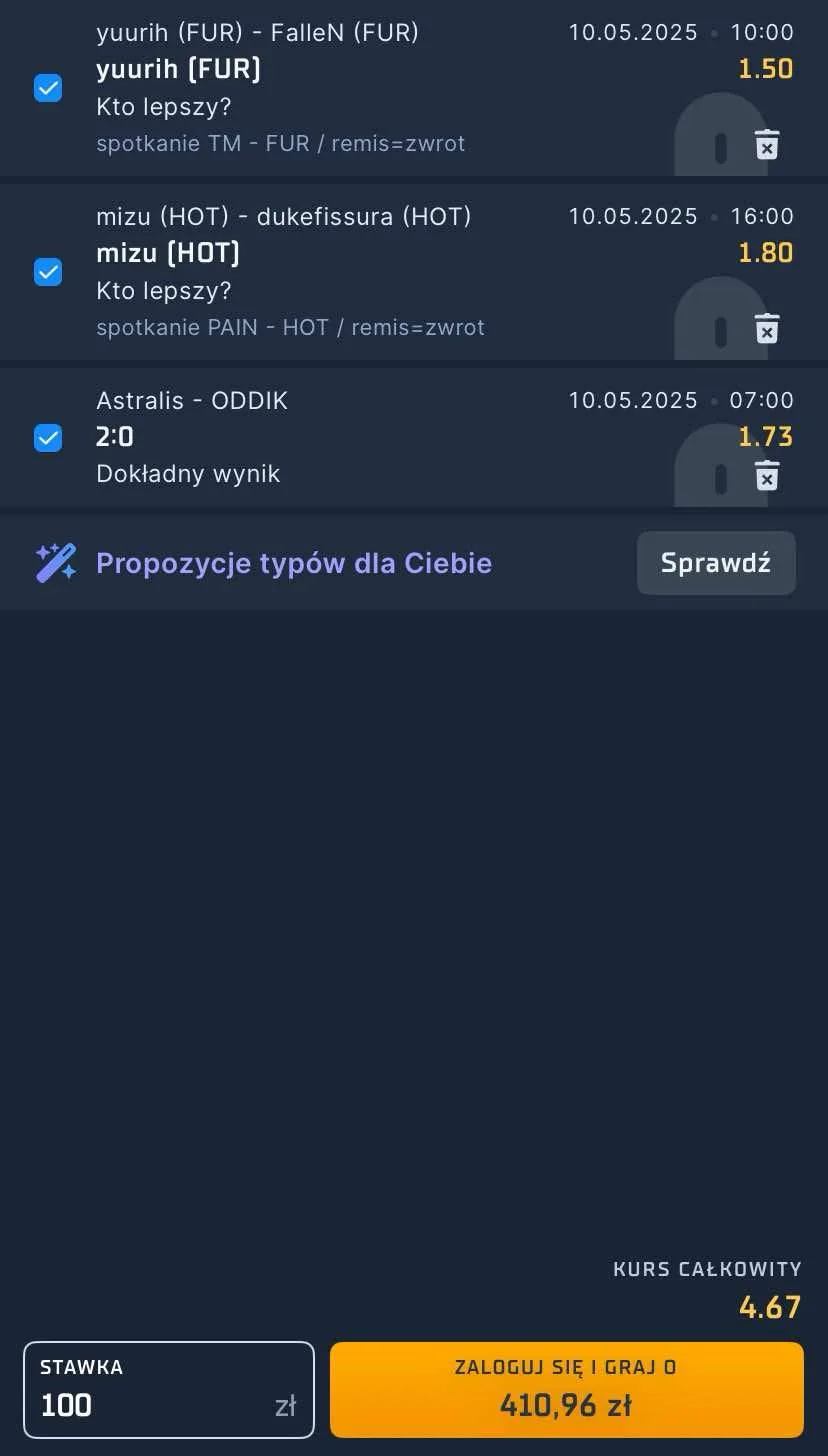 Zdjęcie na kupon esport 9.05.2025