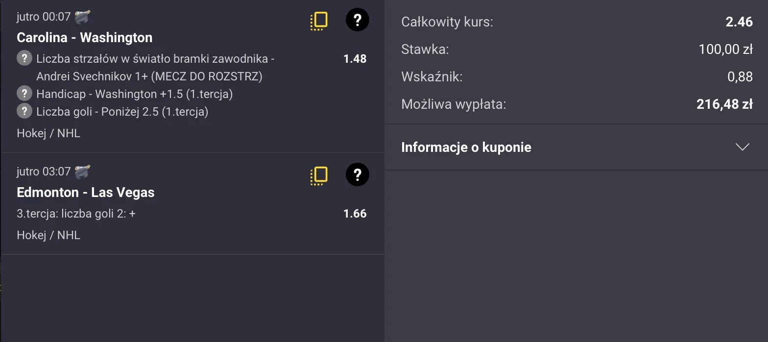 KUPON NHL