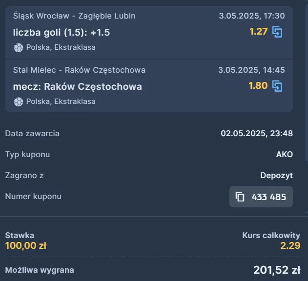 kupon sts ektraklasa