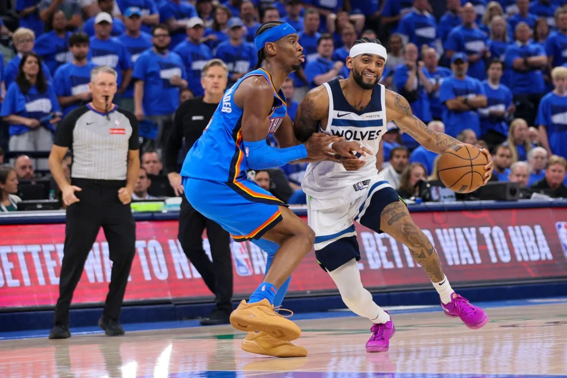 Nickeil Alexander Walker i Shai Gilgeous Alexander, NBA, 28.05.2025