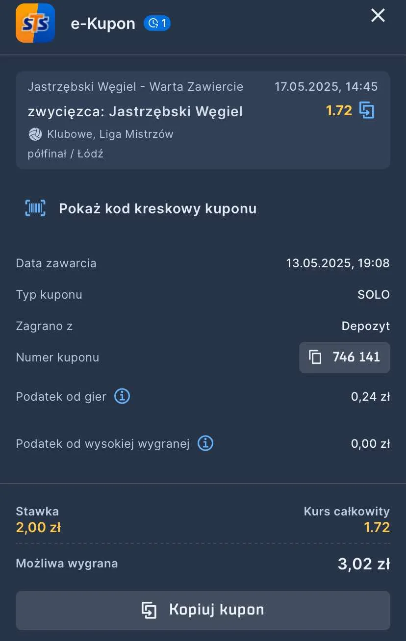 kupon na zasilacz LM w siatkówce