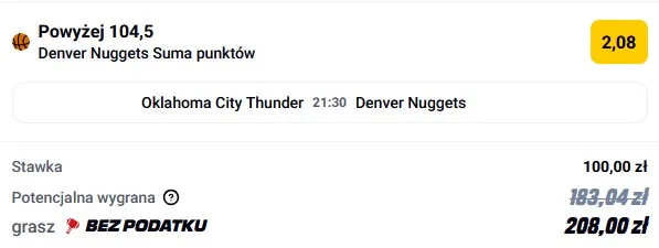 Kupon NBA w Betclic w dniu 18.05.2025