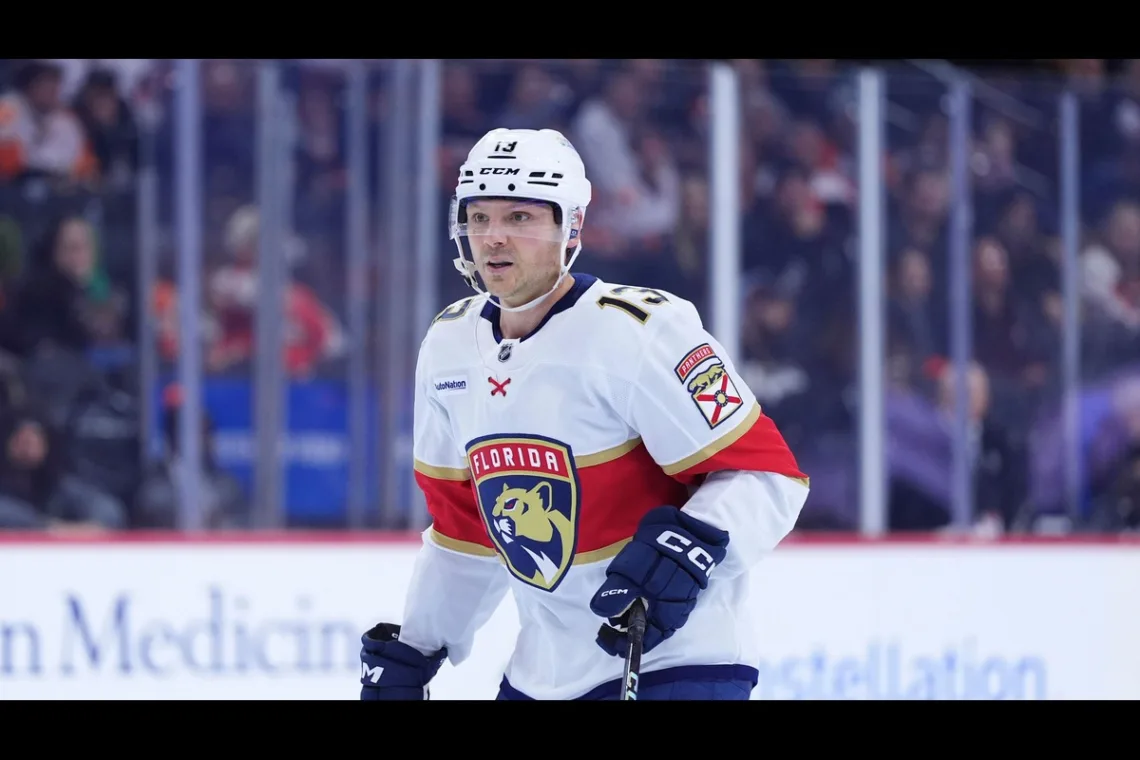 Sam-Reinhart-kanadyjski-napastnik-Floridy-Panthers-w-NHL-foto-Associated Press / Alamy Stock Photo