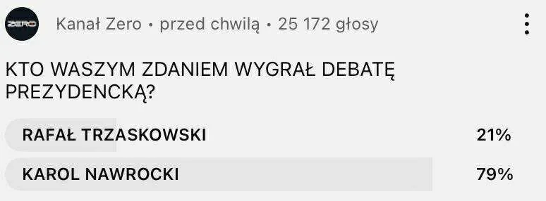 screen z głosowania o debacie