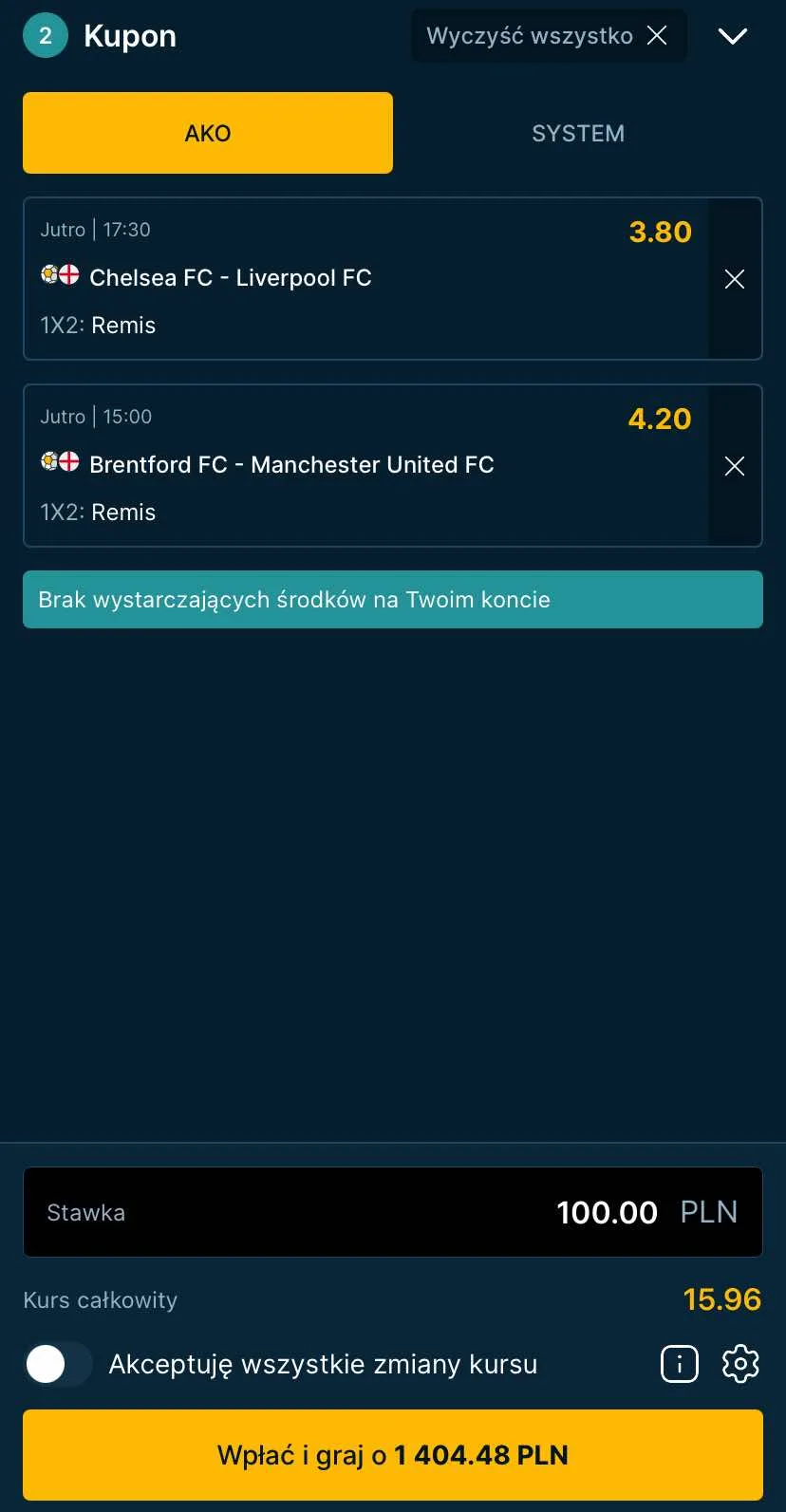 kupon na Premier League 04.05