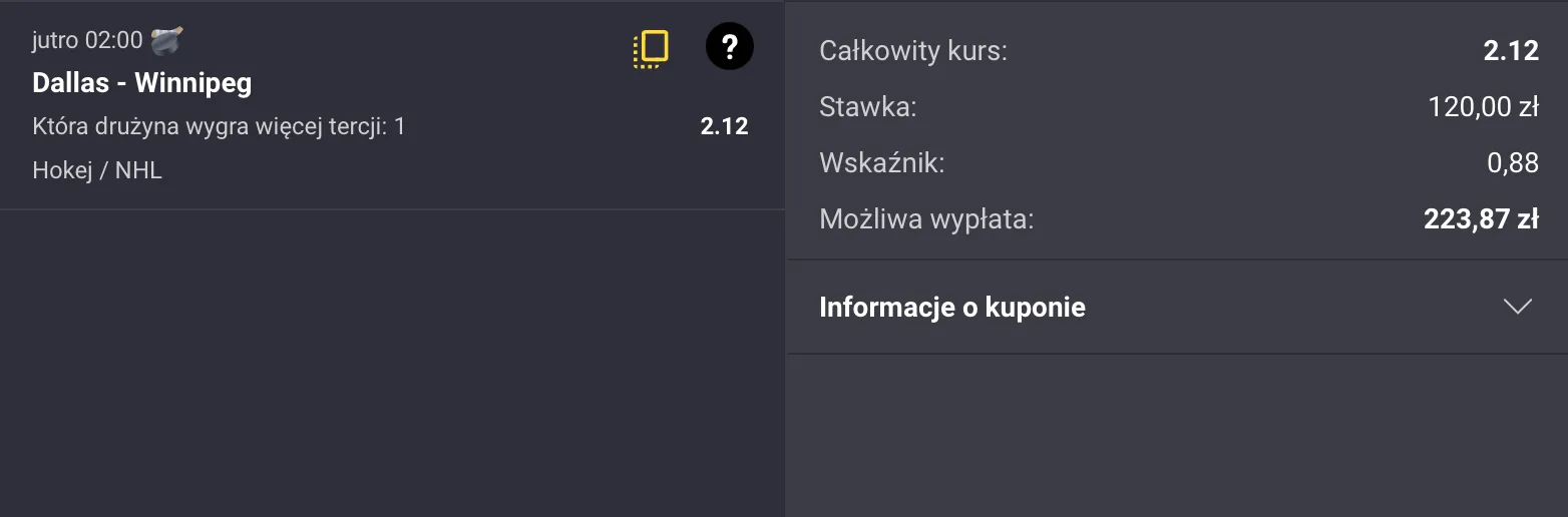 KUPON NHL