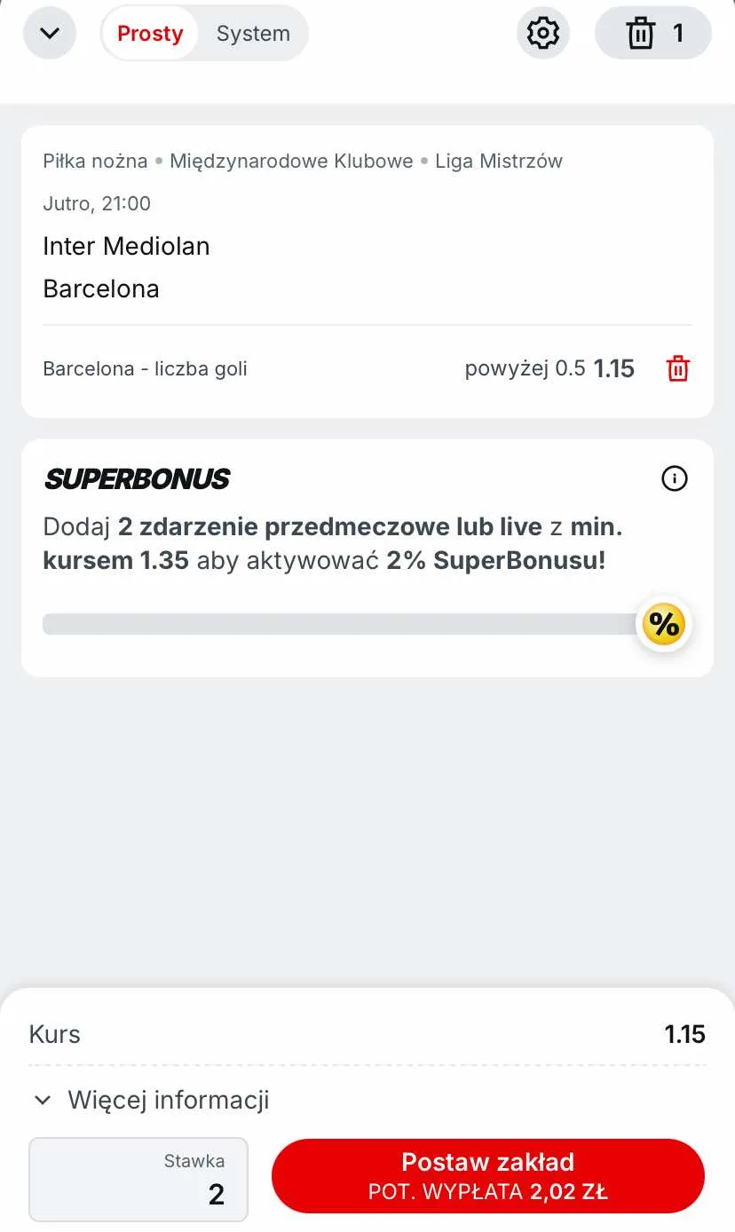 kupon na zasilacz Inter - Barcelona