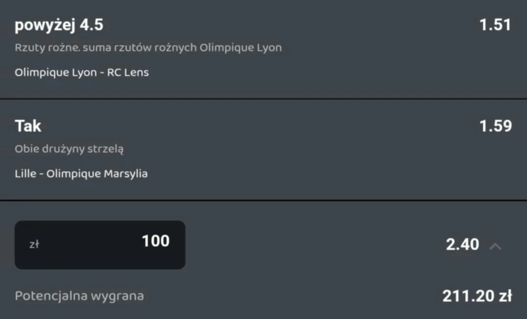 Kupon Ligue 1 04.05.2025