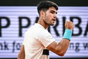 Carlos Alcaraz po wygranym meczu w Roland Garros